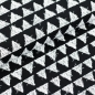 Preview: BIO Jersey Triangles Stoffonkel, schwarz/weiß, Dreiecke, Rest 60 cm