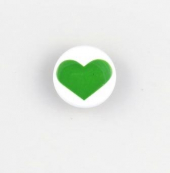 Druckknopf "Herz grün"