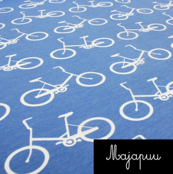 Bio-Sommersweat Bicycle, Fahrräder blau, Majapuu