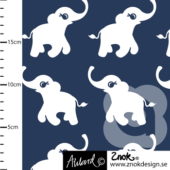 BIO Jersey Znok Elephants, blau, Rest 88 cm