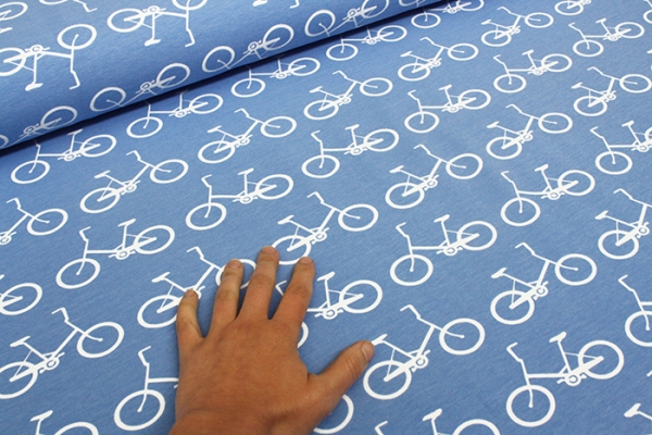 Bio-Sommersweat Bicycle, Fahrräder blau, Majapuu