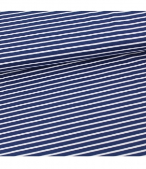 BIO Jersey Streifen dunkelblau/weiß Stoffonkel