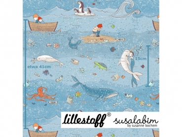 BIO Jersey Save the Oceans, Susalabim, lillestoff